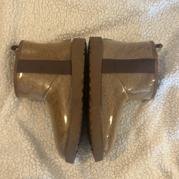 Cape Robbin Snow Rain Platform Booties Size 11 Clear Brown Slip On Round Toe - Picture 7 of 12